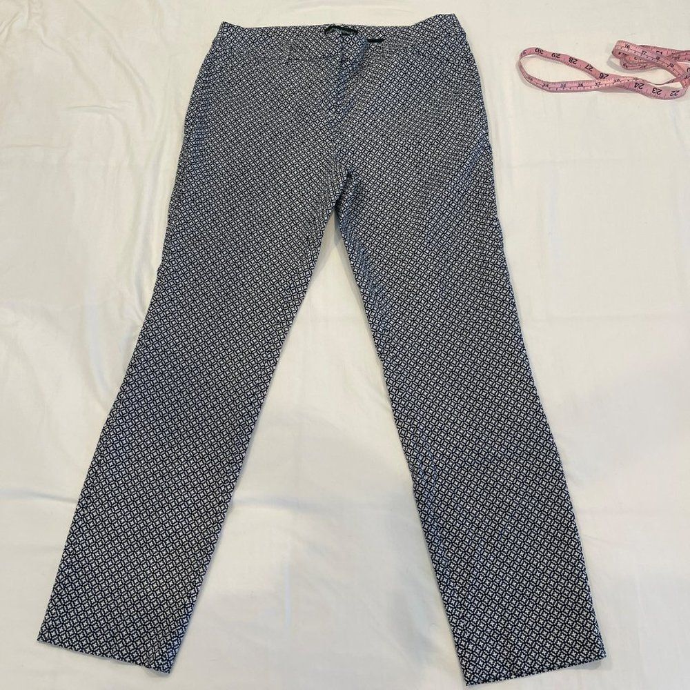 Cynthia Rowley Navy Blue & White Work Dress Pants Size 6
